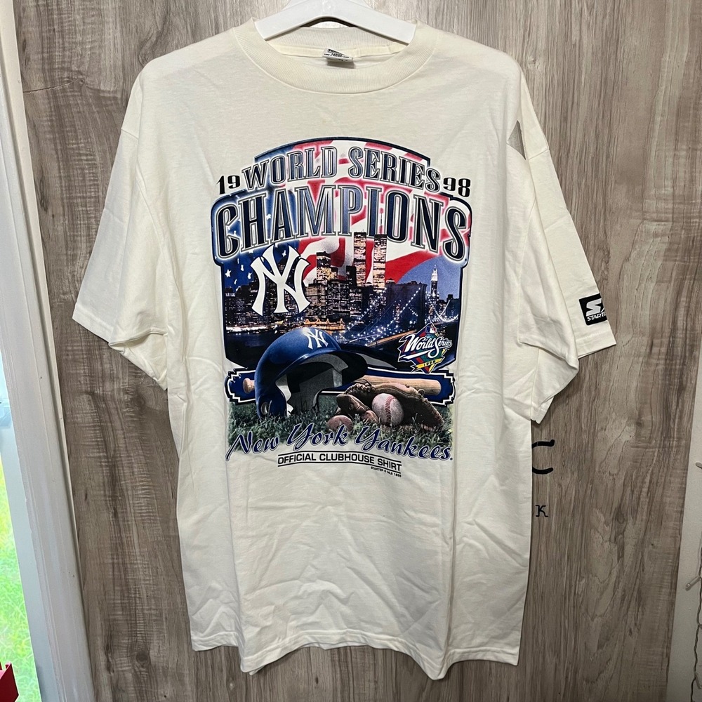 Vintage Starter 1998 New York Yankees World Series Champions T-shirt Men L